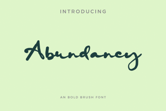 Abundancy: A Bold Script Font