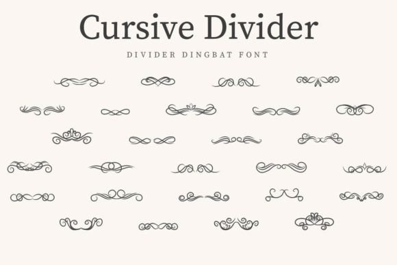 Cursive Divider Font for Elegant Design