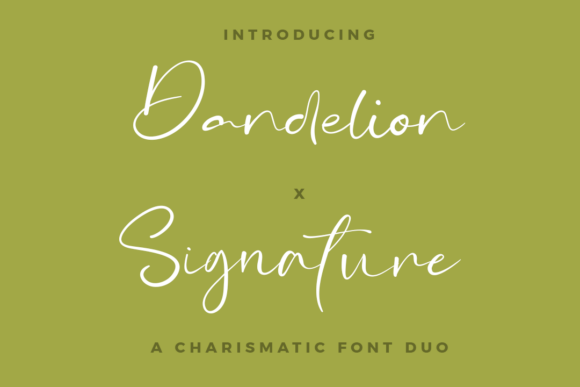 Dandelion X Signature Duo Font