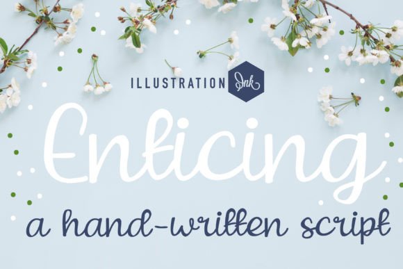 Enticing Font: Handmade Elegance for Craft Projects