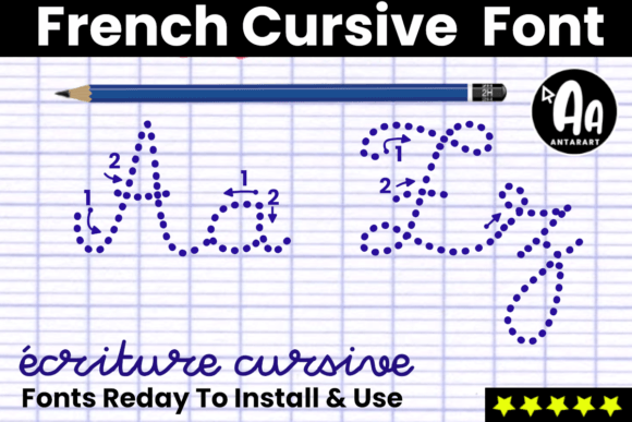 French Cursive Dotted Arrows Review