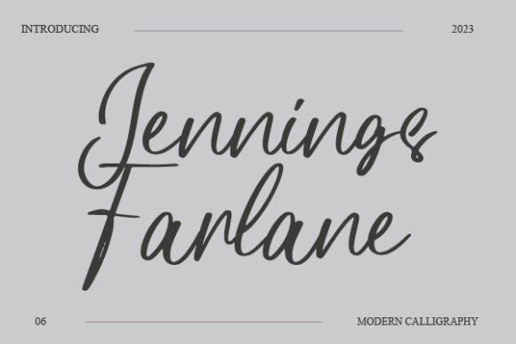 Jennings Farlane Font Review