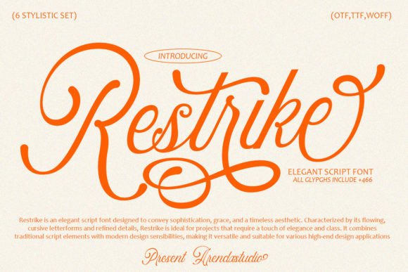 Restrike: A Timeless Script Font