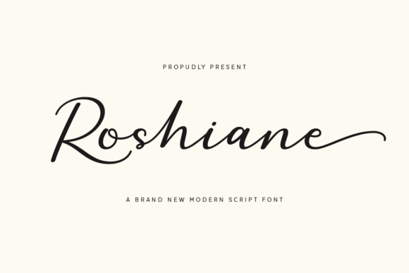 Roshiane: A Script Font for Elegant Design